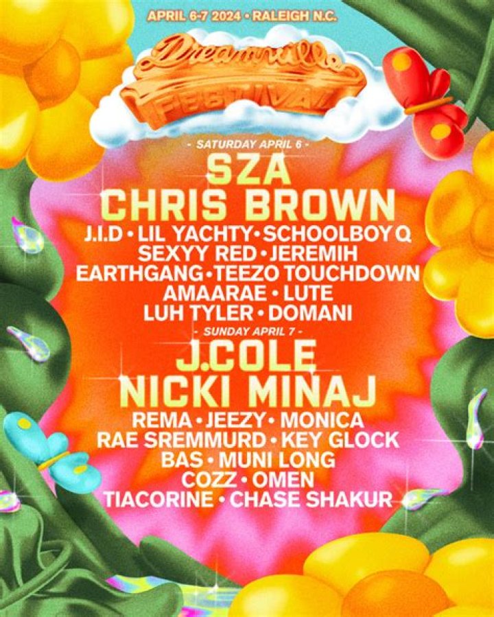 Dreamville Festival 2024 Lineup: J. Cole, Nicki Minaj, SZA, Chris Brown & More