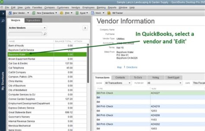 Can i change a vendor to other name in quickbooks