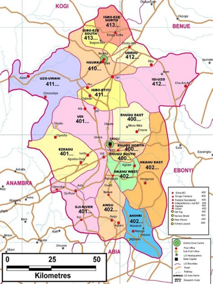 Enugu North Postal or Zip codes (Enugu State)