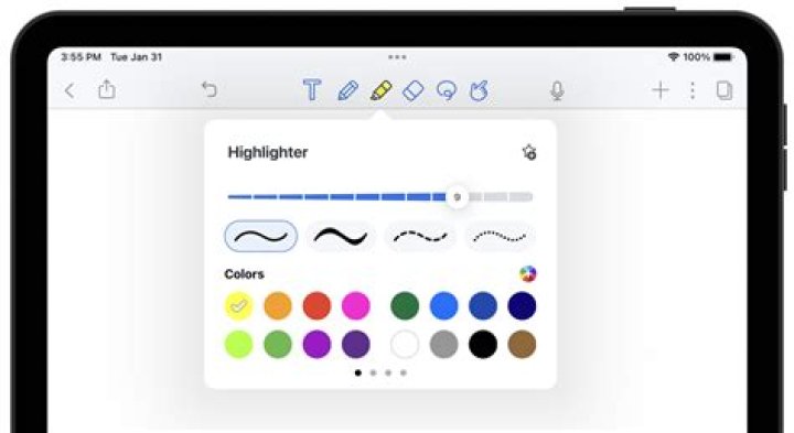 How to delete colors on notability
