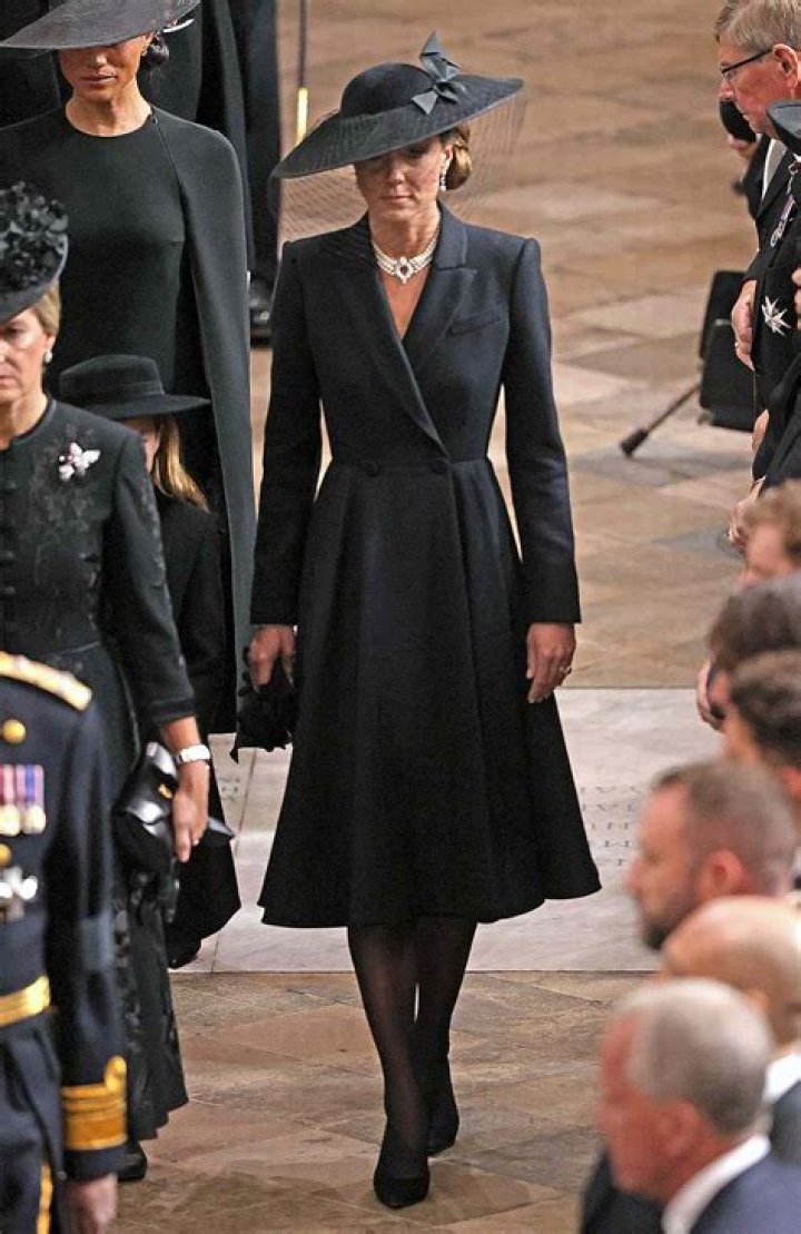 Princess Kate Wears Identical Platinum Jubilee Dress in Black to Queen Elizabeth II’s Funeral: See Photos
