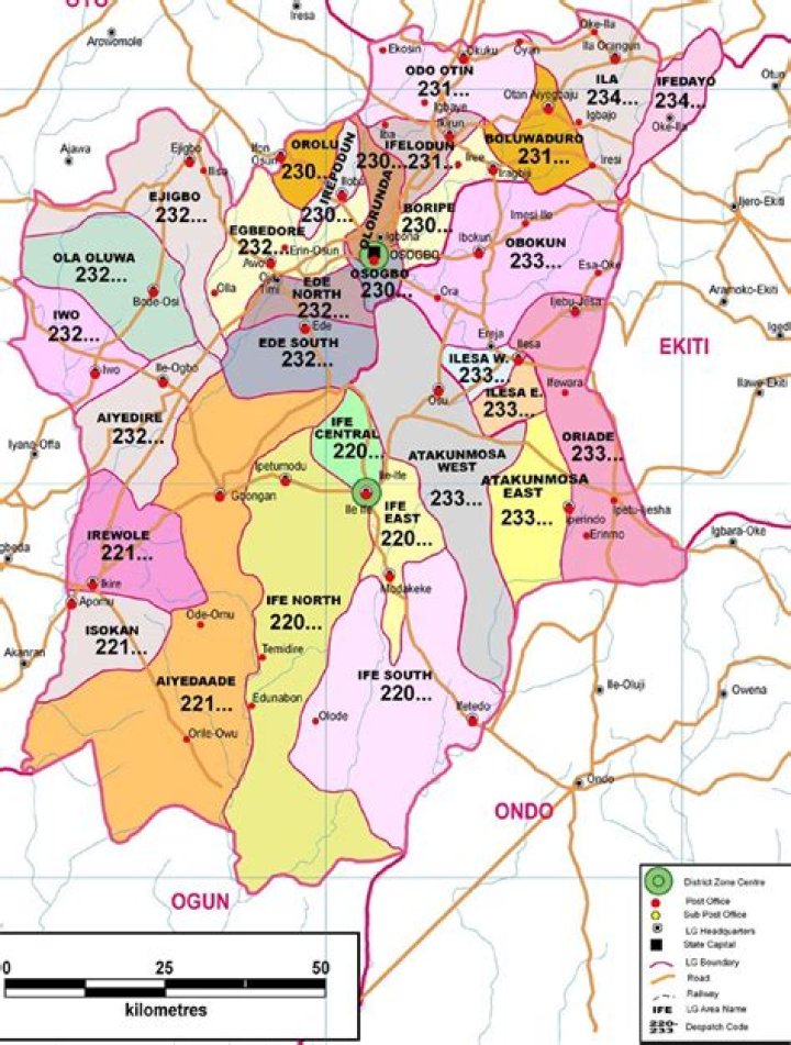 Osogbo Postal or Zip Codes (Osun State)